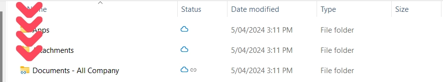 the folder is now on onedrive